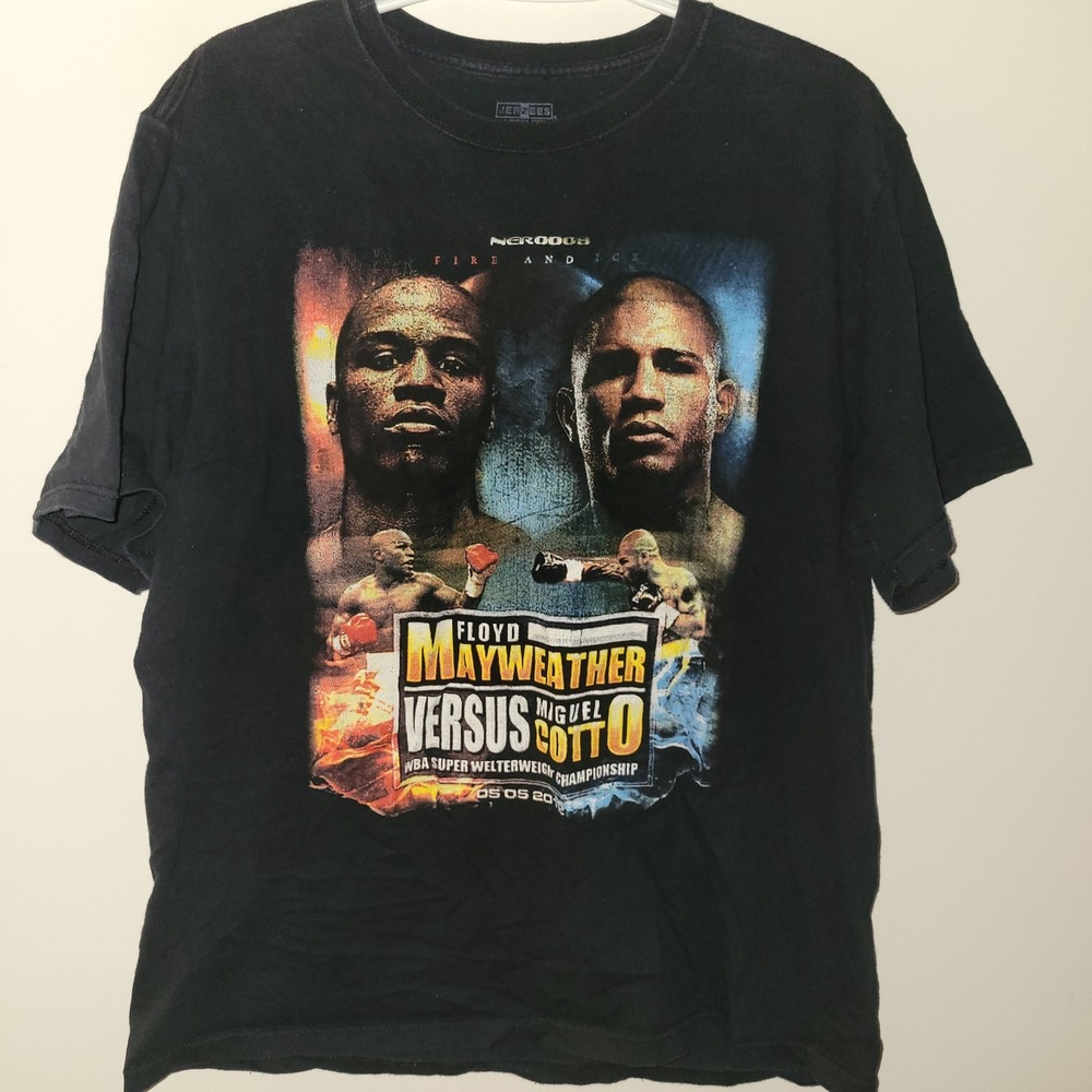 Floyd Mayweather Vs Miguel Cotto 2012 Super Welterweight Boxing T-Shirt Size L
